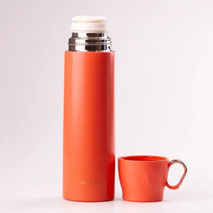 Термос с чашкой и клапаном Mini Cup 500мл тепло до 12 часов Оранжевый (HPGM7009R) - изображение 2