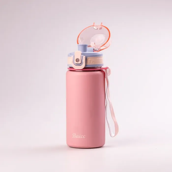 Термос с поилкой 350 мл термокружка из нержавеющей стали до 12 часов Розовый (HPGM8839P) - изображение 2