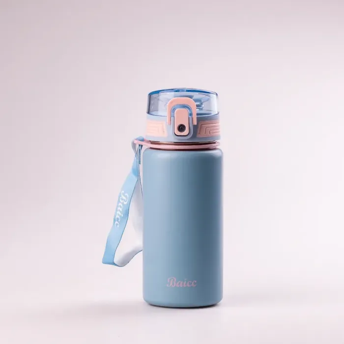 Термос с поилкой 350 мл термокружка из нержавеющей стали до 12 часов Голубой (HPGM8839BL) - изображение 1