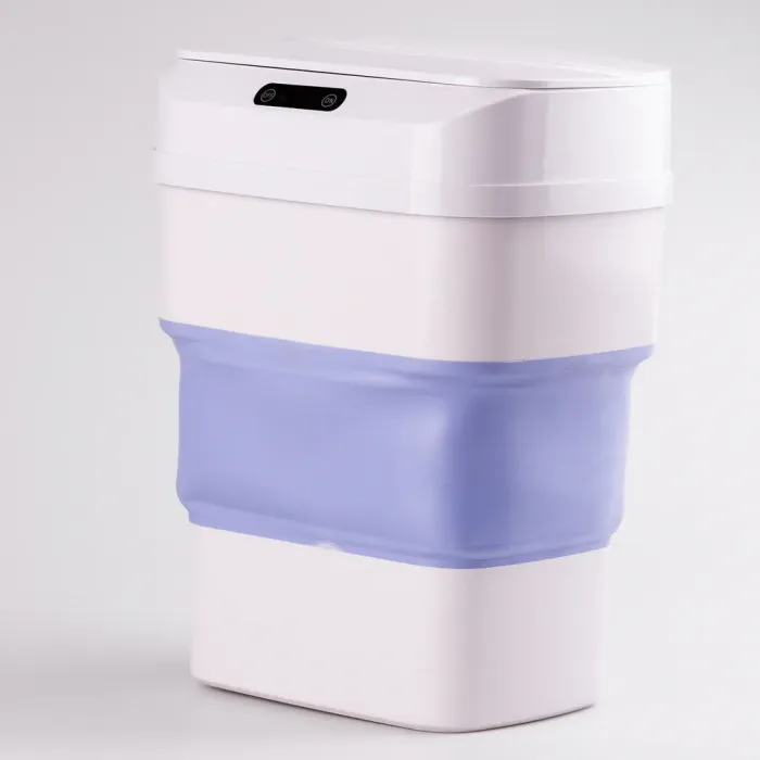 Відро для сміття автоматичне складане із сенсорною кришкою від 8 л до 17.5 л Синій (HPLN3) - зображення 2