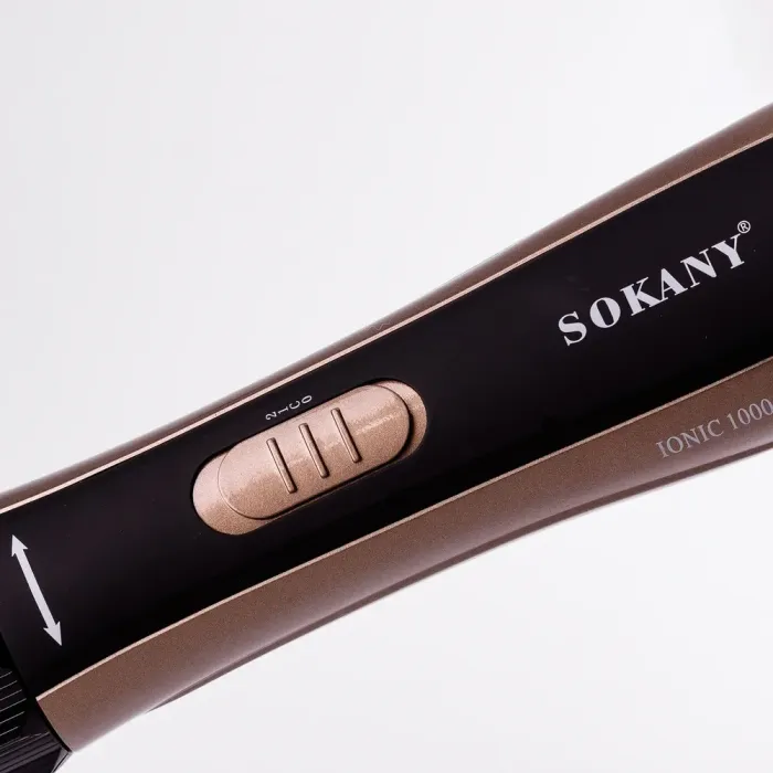 Фен стайлер для волосся 2 в 1 керамічний 1000 Вт поворотна насадка і щітка фен Sokany SD-903 (SD903) - зображення 5