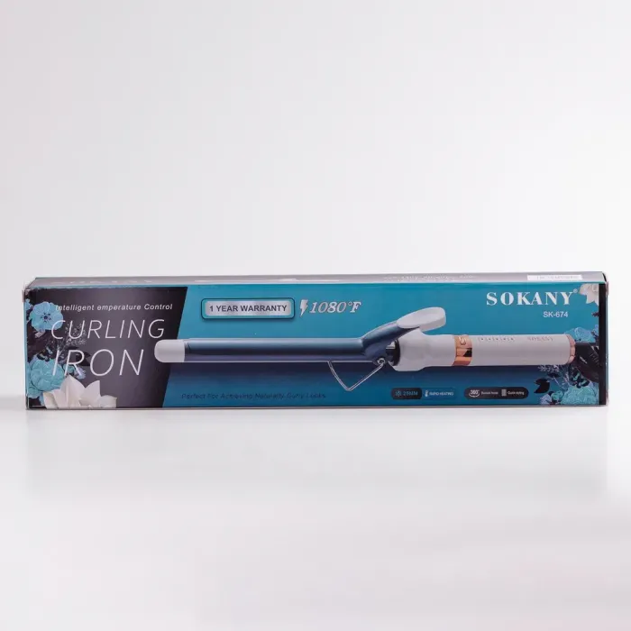 Плойка професійна для завивки волосся 25 мм щипці для локонів Sokany SK-674 (SK674) - зображення 5