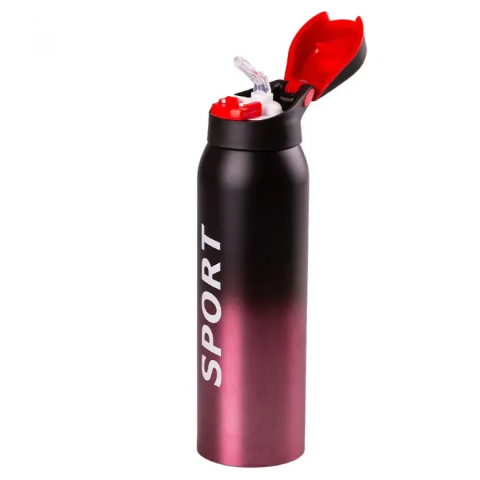 Термос металлический с трубочкой 500 мл термокружка из нержавеющей стали до 12 часов. - изображение 2