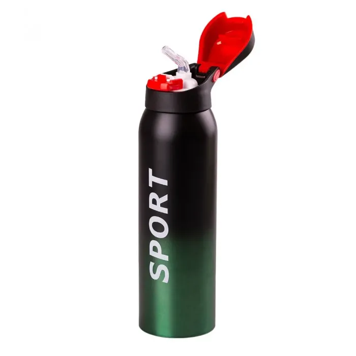 Термос металлический с трубочкой 500 мл термокружка из нержавеющей стали до 12 часов. - изображение 2