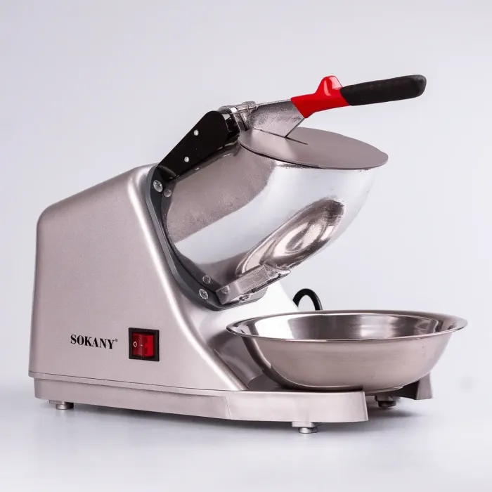 Подрібнювач для льоду електричний 300 Вт потужна напівавтоматична машина для подрібнення льоду Sokany SK-777 (SK777) - зображення 2