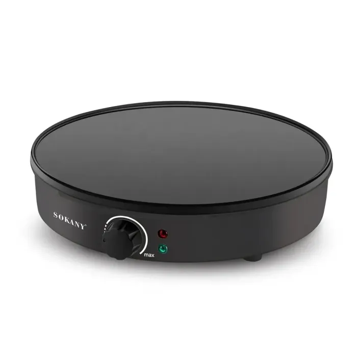 Млинниця електрична 30 см 1000 Вт сковорода для млинців антипригарна Sokany (SKBBQ842) - зображення 1