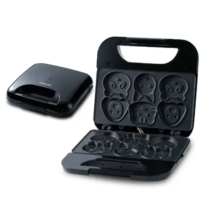 Мультипекар електричний 750 Вт вафельна сендвіч машина з антипригарним покриттям вафельна сендвіч машина (SK08005) - зображення 1