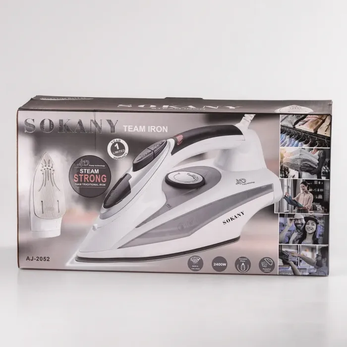 Праска парова з антипригарним покриттям 2400 Вт праска керамічна з системою самоочищення SOKANY AJ-2052 (AJ2052) - зображення 11