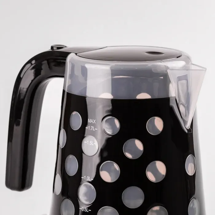 Електрочайник дисковий Sokany FK-1621 1.7л 1.85кВт Чорний в горошок (FK1621B) - зображення 2