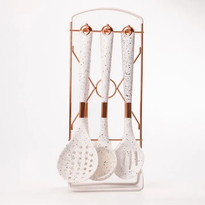 Набір кухонного приладдя на підставці 6 штук кухонні аксесуари Граніт (YRUR7) - зображення 3