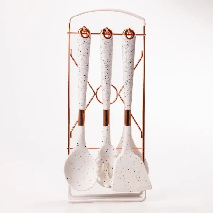 Набір кухонного приладдя на підставці 6 штук кухонні аксесуари Граніт (YRUR7) - зображення 2