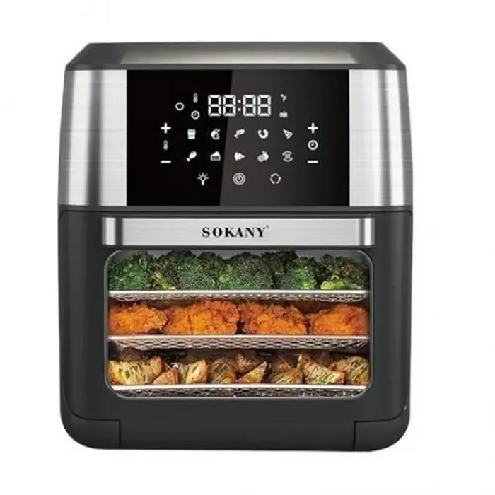 Аерофритюрниця електрична аерогриль 12 л 1800 Вт температура до 200 С і таймер SOKANY (SKZG8029) - зображення 7