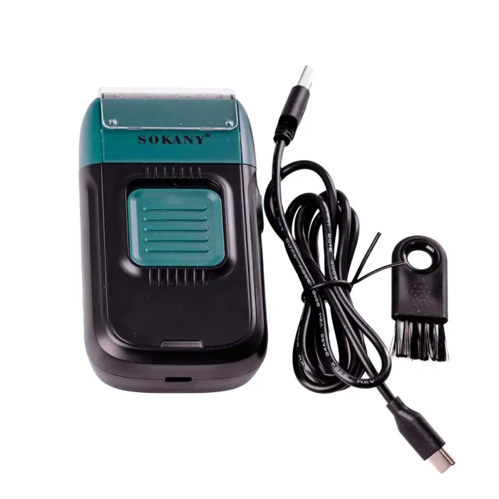 Електробритва портативна чоловіча професійна 1400 мАг бритва шейвер для сухого гоління VGR V-385 Зелений (SK385GR) - зображення 4