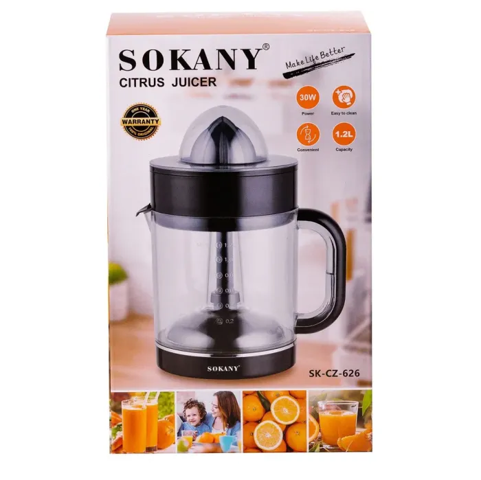 Соковыжималка для цитрусовых 40 Вт 1.2 л Sokany SK-CZ-626 (SKCZ626) - изображение 5
