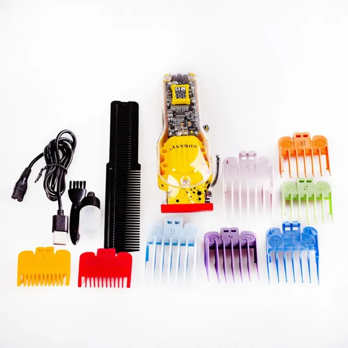 Тример професійний акумуляторний з 8 насадками та USB машинка для стрижки бездротова Sokany SK-LF-9970 (SKLF9970) - зображення 5