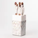 Набір кухонних ножів з нержавіючої сталі 6 предметів з ножицями Білий (YRUR14)