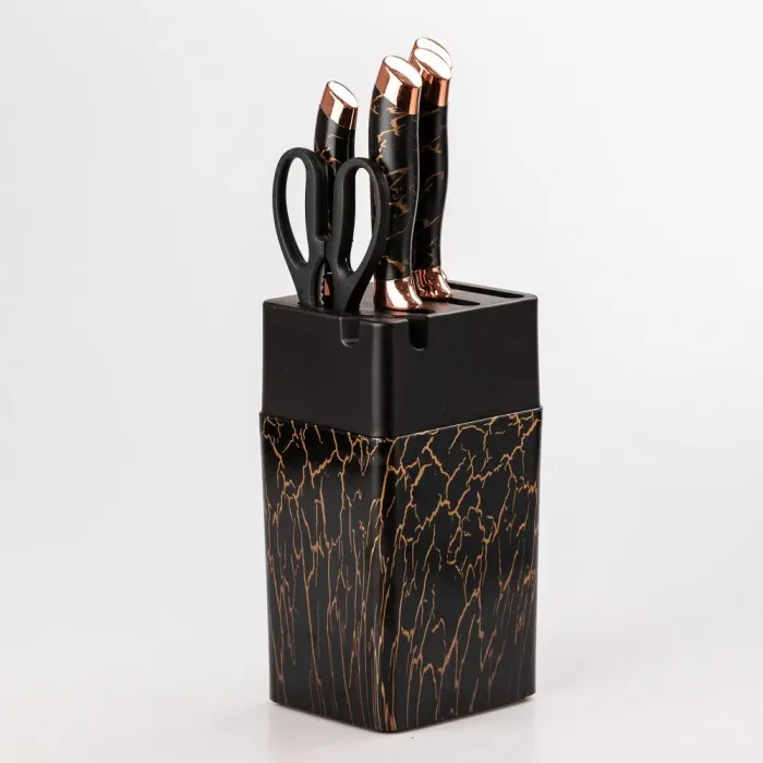 Набір кухонних ножів з нержавіючої сталі 6 предметів з ножицями (YRUR12) - зображення 3