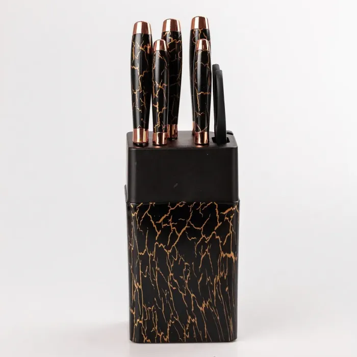 Набір кухонних ножів з нержавіючої сталі 6 предметів з ножицями (YRUR12) - зображення 1