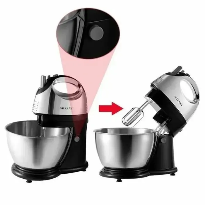 Миксер стационарный с чашей из нержавейки 5 режимов скорости 800 Вт 4 л. (KF906CS) - изображение 7