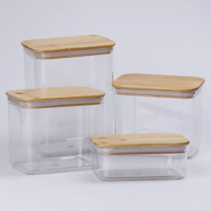 Банки для сипучих продуктів набір з 4 шт скляні ємності для зберігання з кришкою (HP531HS2110201) - зображення 2