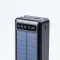 Повербанк 50000 mah powerbank із сонячною батареєю та 4 вбудованих кабелі USB / Micro / Type-C / Lightning (UR507)