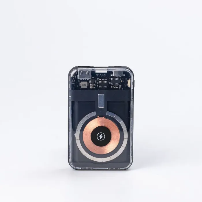 Повербанк 10000 mАh бездротова зарядка USB Туре-С/Lightning 4 вбудовані кабелі (X104) - зображення 1