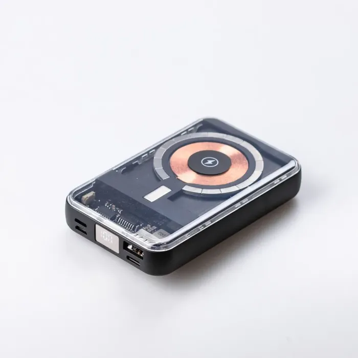 Повербанк 10000 mАh бездротова зарядка USB Туре-С/Lightning 4 вбудовані кабелі (X104) - зображення 2