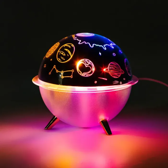 Зволожувач повітря і лампа проектор дитяча портативна USB 260 мл ароматичний дифузор із підсвічуванням Космос (HPBH17162SP) - зображення 3