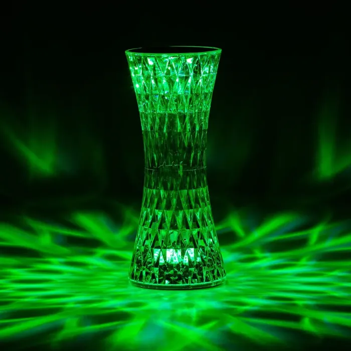 Лампа настольная светодиодная аккумуляторная Кристалл USB светильник ночник и сенсорным управлением (HP072E104) - изображение 4