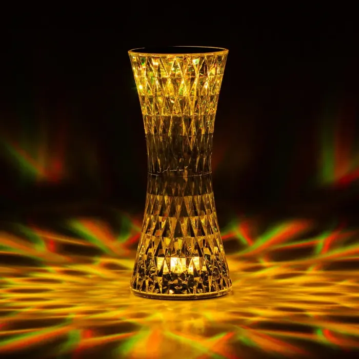 Лампа настольная светодиодная аккумуляторная Кристалл USB светильник ночник и сенсорным управлением (HP072E104) - изображение 1