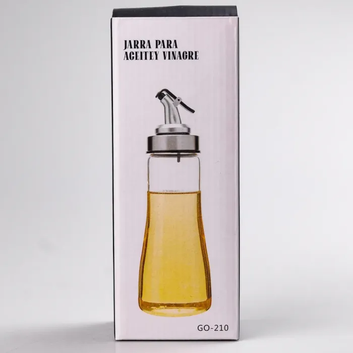 Бутылка стеклянная с маслом и оцтом с пробкой-дозатором 320 мл (HP531ZMJ27) - изображение 3