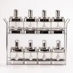 Банки для сипучих продуктів набір з 8 шт скляні ємності для зберігання з кришкою і ложкою (HP531FS1034Y)