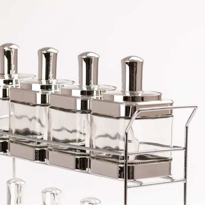 Банки для сыпучих продуктов набор из 8 шт. стеклянные емкости для хранения с крышкой и ложкой (HP531FS1034Y) - изображение 3