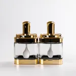 Банки для сипучих продуктів набір з 2 шт скляні ємності для зберігання з кришкою і ложкою (HP531FS02J)