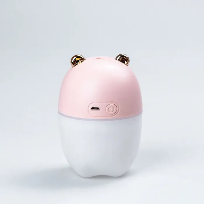 Увлажнитель воздуха для дома детский медвежонок портативный USB 220 мл ароматический диффузор с подсветкой Розовый (HPBH17201P) - изображение 2