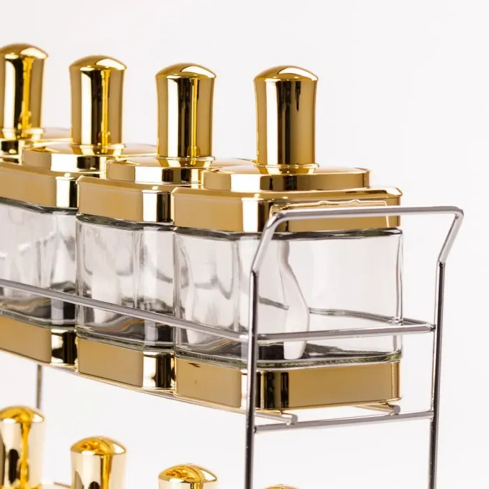 Банки для сыпучих продуктов набор из 8 шт. стеклянные емкости для хранения с крышкой и ложкой (HP531FS1034J) - изображение 3