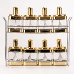 Банки для сипучих продуктів набір з 8 шт скляні ємності для зберігання з кришкою і ложкою (HP531FS1034J)