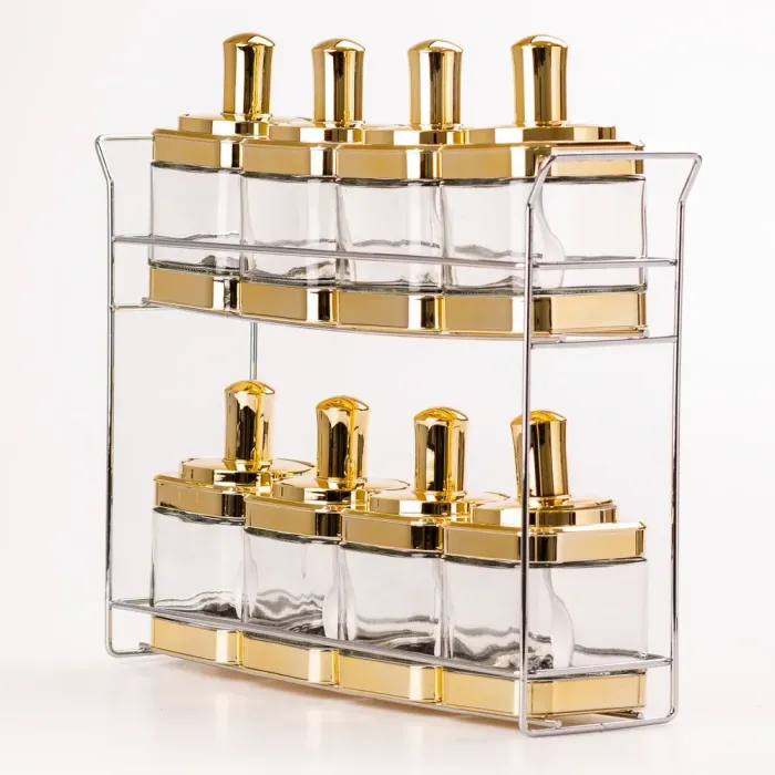 Банки для сыпучих продуктов набор из 8 шт. стеклянные емкости для хранения с крышкой и ложкой (HP531FS1034J) - изображение 2