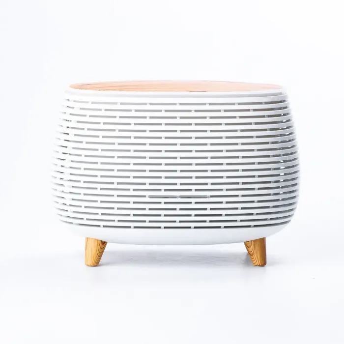 Зволожувач повітря для дому портативний з підсвічуванням та імітацією диму аромадифузор Білий (HPKP7049W) - зображення 2