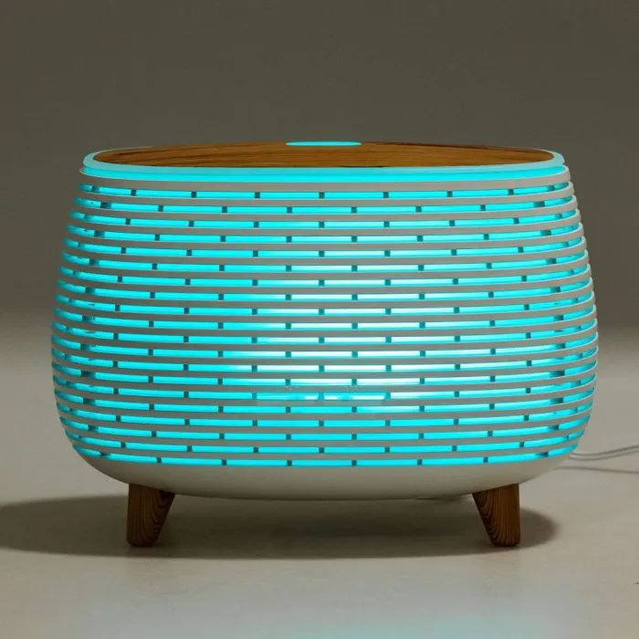 Зволожувач повітря для дому портативний з підсвічуванням та імітацією диму аромадифузор Білий (HPKP7049W) - зображення 6