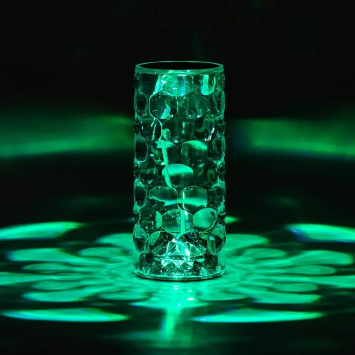 Лампа настільна світлодіодна акумуляторна Кришталь USB світильник нічник і сенсорним керуванням (HP072E101) - зображення 2