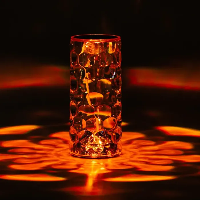 Лампа настільна світлодіодна акумуляторна Кришталь USB світильник нічник і сенсорним керуванням (HP072E101) - зображення 3