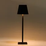 Лампа настільна акумуляторна в скандинавському стилі 5 Вт 5200mA настільний світильник Чорний (HP400B)
