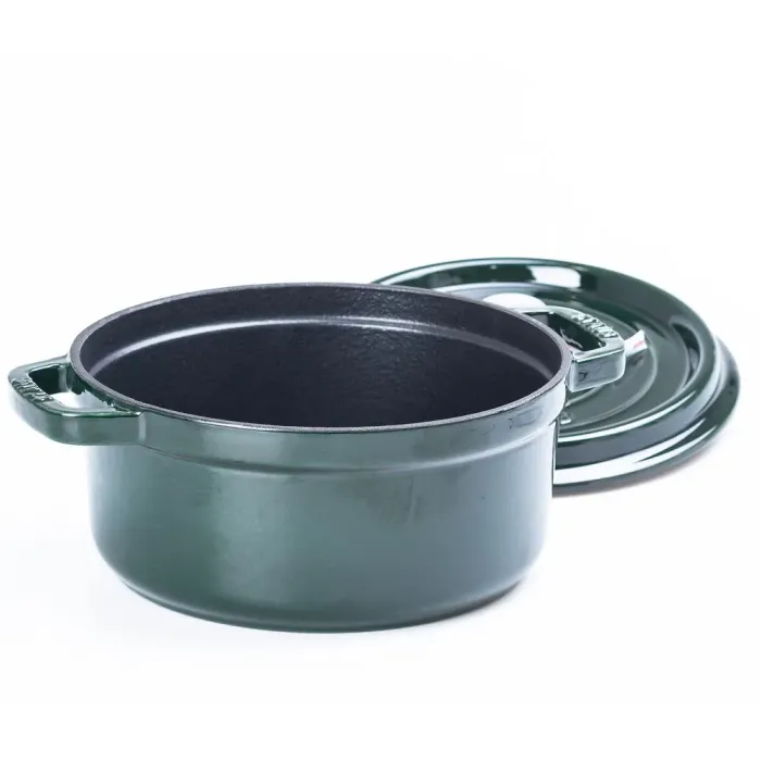 Кокотниця чавунна з емальованим покриттям 3л діаметр 23см зелений (HPFLG3GREEN) - зображення 8