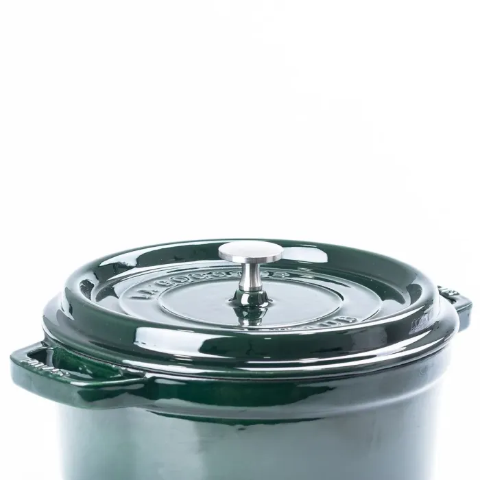 Кокотниця чавунна з емальованим покриттям 3л діаметр 23см зелений (HPFLG3GREEN) - зображення 9