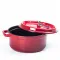 Кокотниця чавунна з емальованим покриттям 3 л діаметр 23 см червоний (HPFLG1RED)