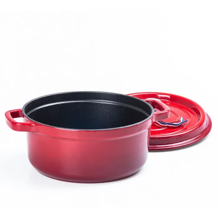 Кокотниця чавунна з емальованим покриттям 3 л діаметр 23 см червоний (HPFLG1RED) - зображення 8