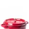 Кокотниця чавунна з емальованим покриттям 3 л діаметр 23 см червоний (HPFLG1RED)