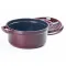 Кокотница чугунная с эмалированным покрытием 3л, диаметр 23см, темно-красный (HPFLG2RED)