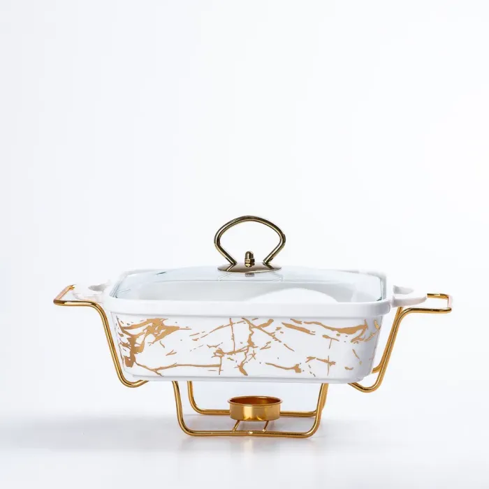 Мармиты керамические прямоугольные 3 шт с крышкой из жаропрочного стекла (HP001LJ3PC) - изображение 3